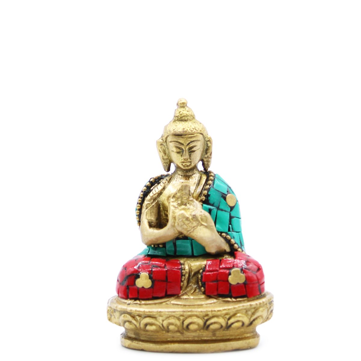 Figura de Buda em Latão - Bênção - 7,5 cm
