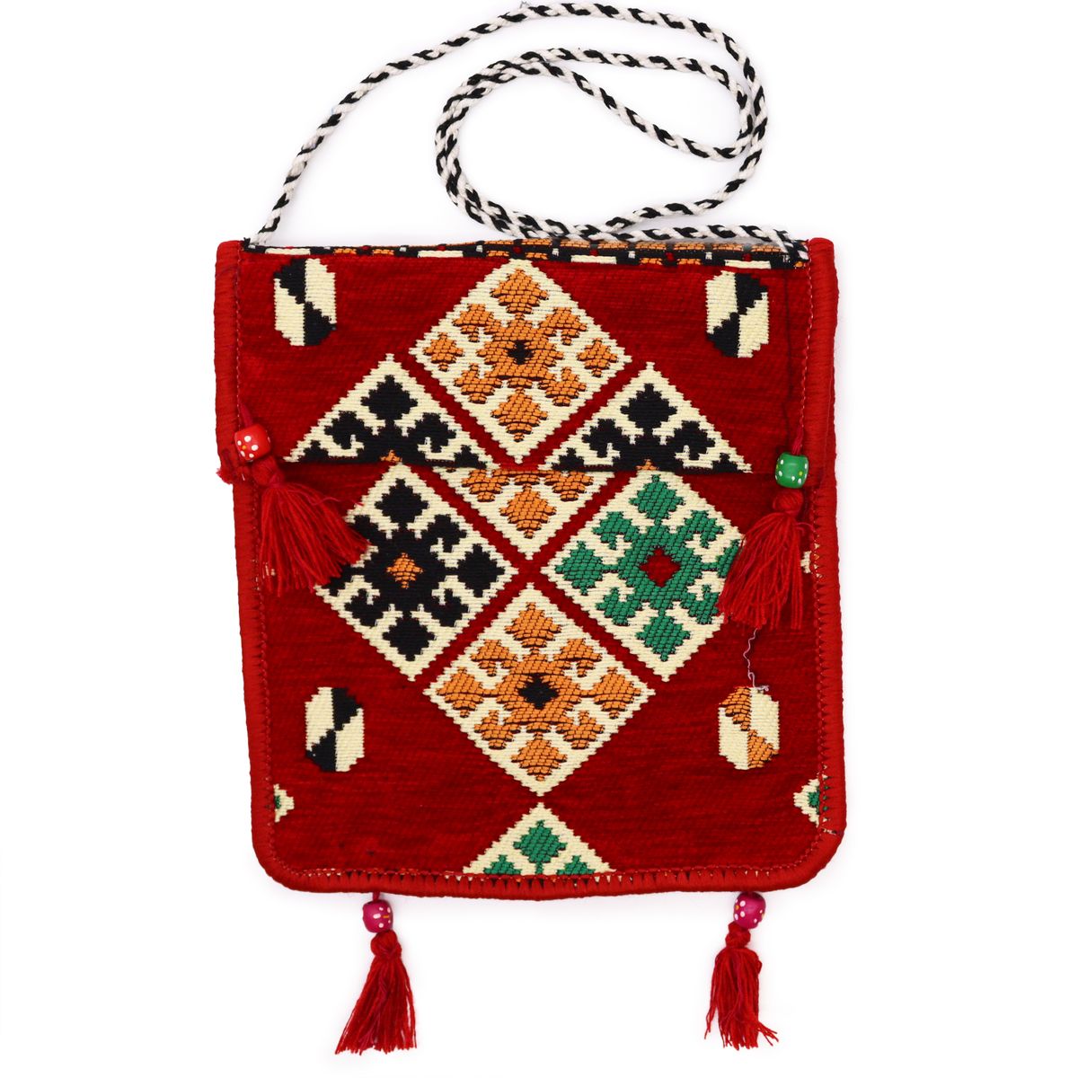 Mala a tiracolo vermelha Kilim Festival
