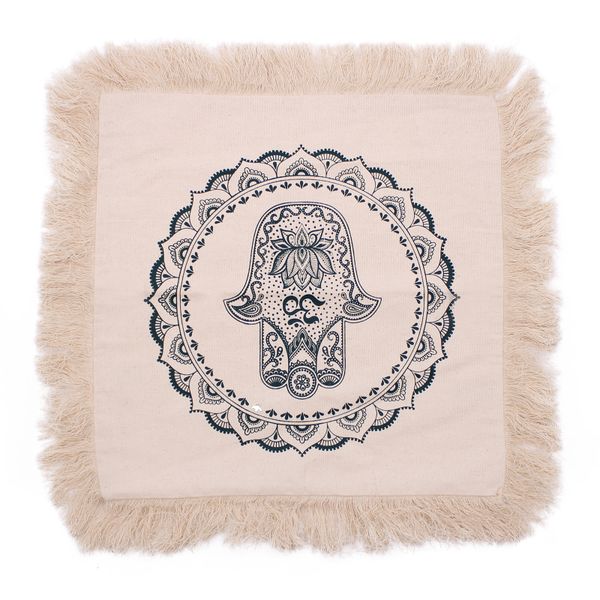 Almofada Mandala Hamsa - 45x45cm - verde