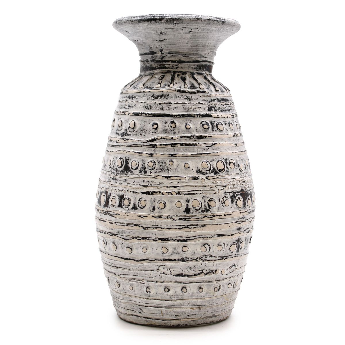 Vaso de cerâmica clássico - creme