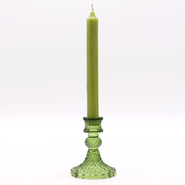 Set of 2 Vintage Dinner Candle Holder - Garden Jade
