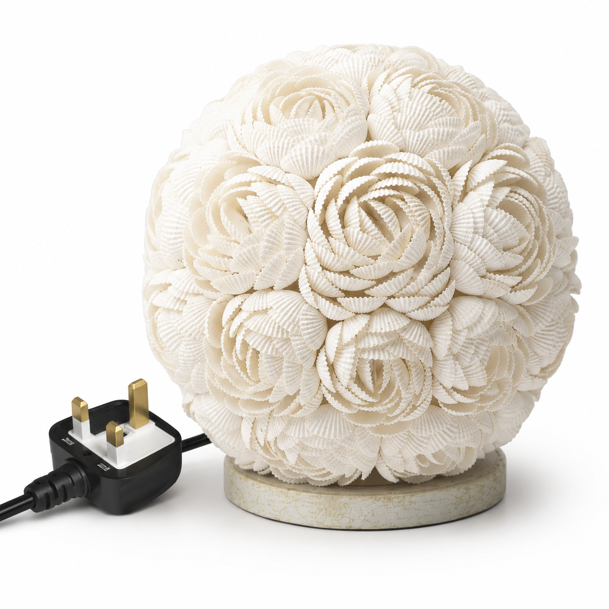 Boho Sea Shell Lamp - Rose Globe - 20cm (UK)