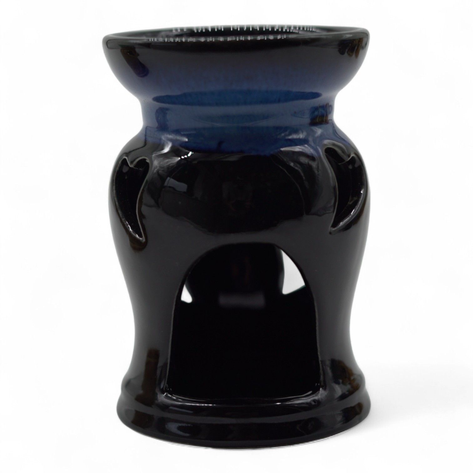 Terracotta Ceramic Oil Burner - Heart Cut-out Design