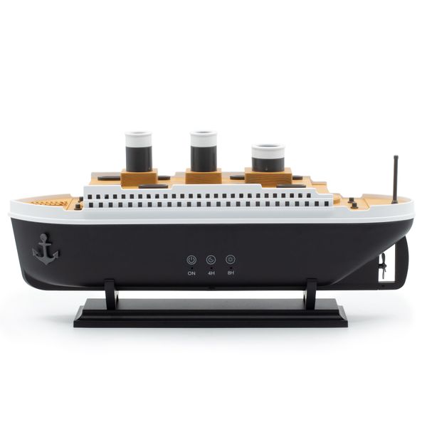 Difusor de aromas con efecto de modelo de barco y LED que cambia de color