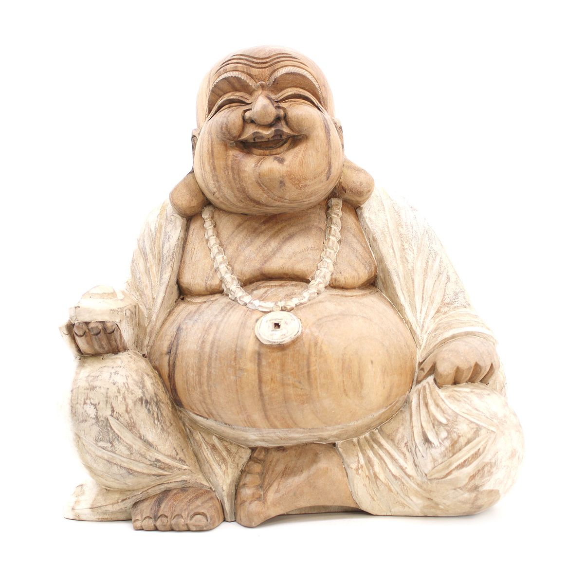 Buda Feliz - Branqueado 40 cm