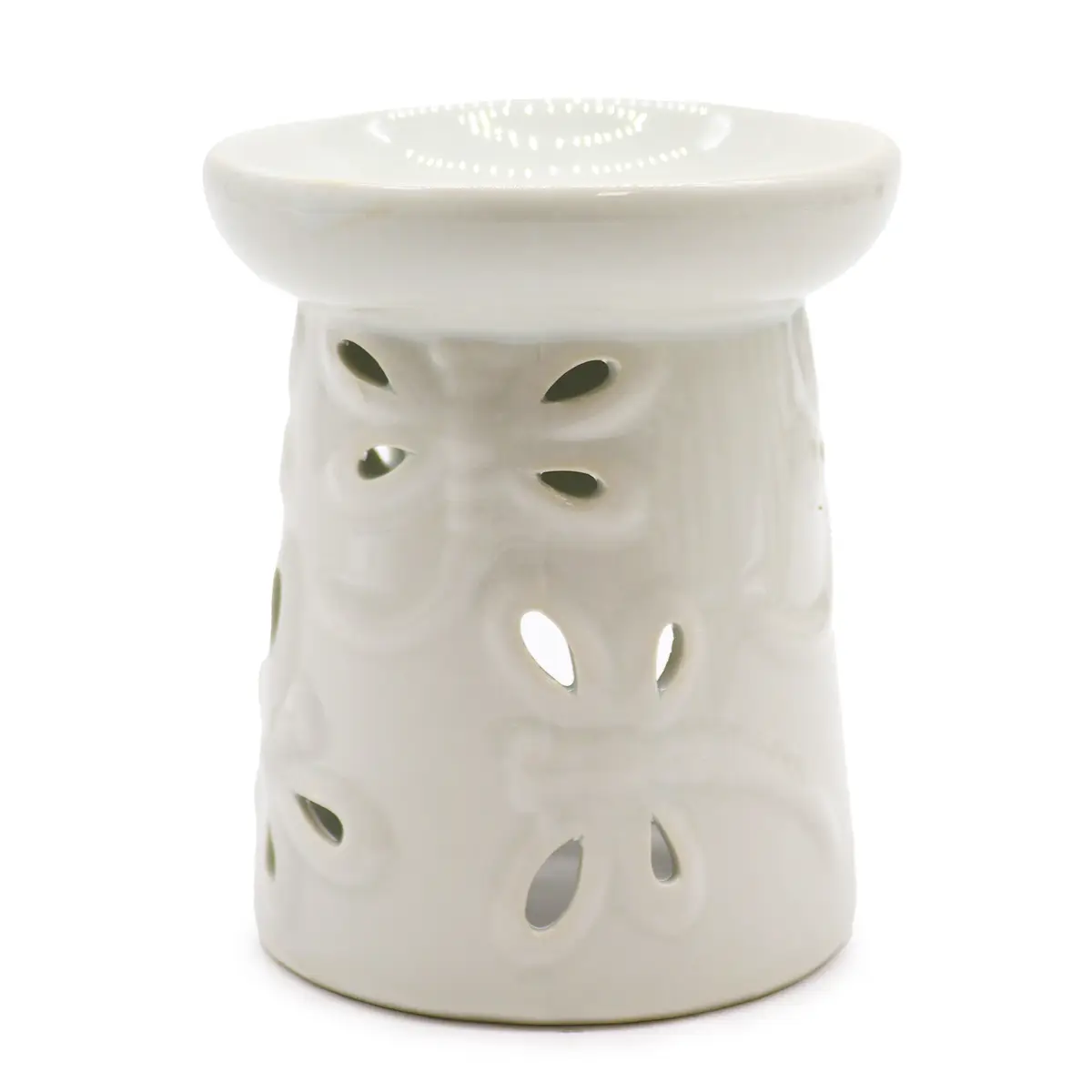 Classic White Oil Burner - Dragonfly — Incense Burners · GlowDuty apothecary