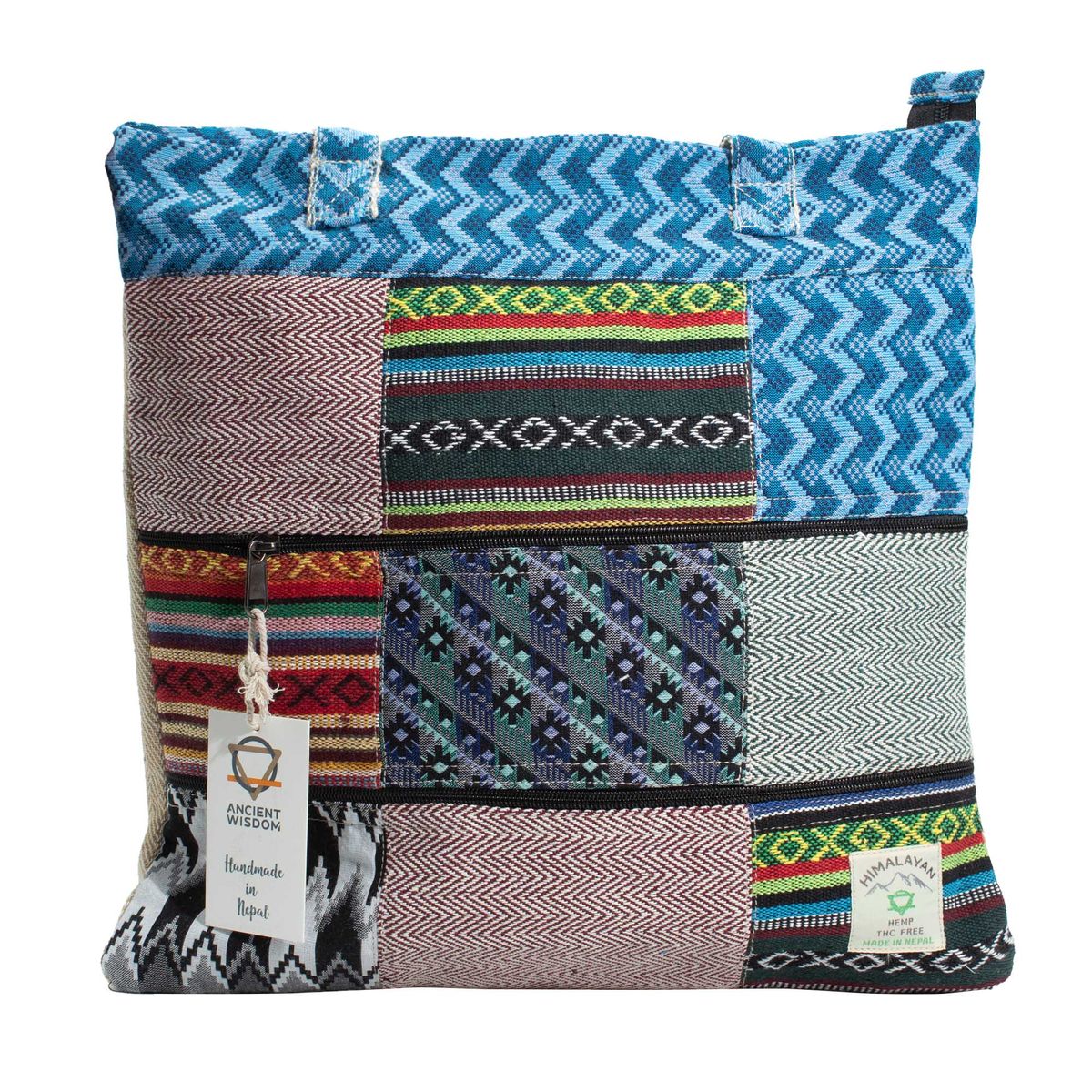 Saco Tote Patchwork da Katmandu – Design Dhaka (37x38 cm)
