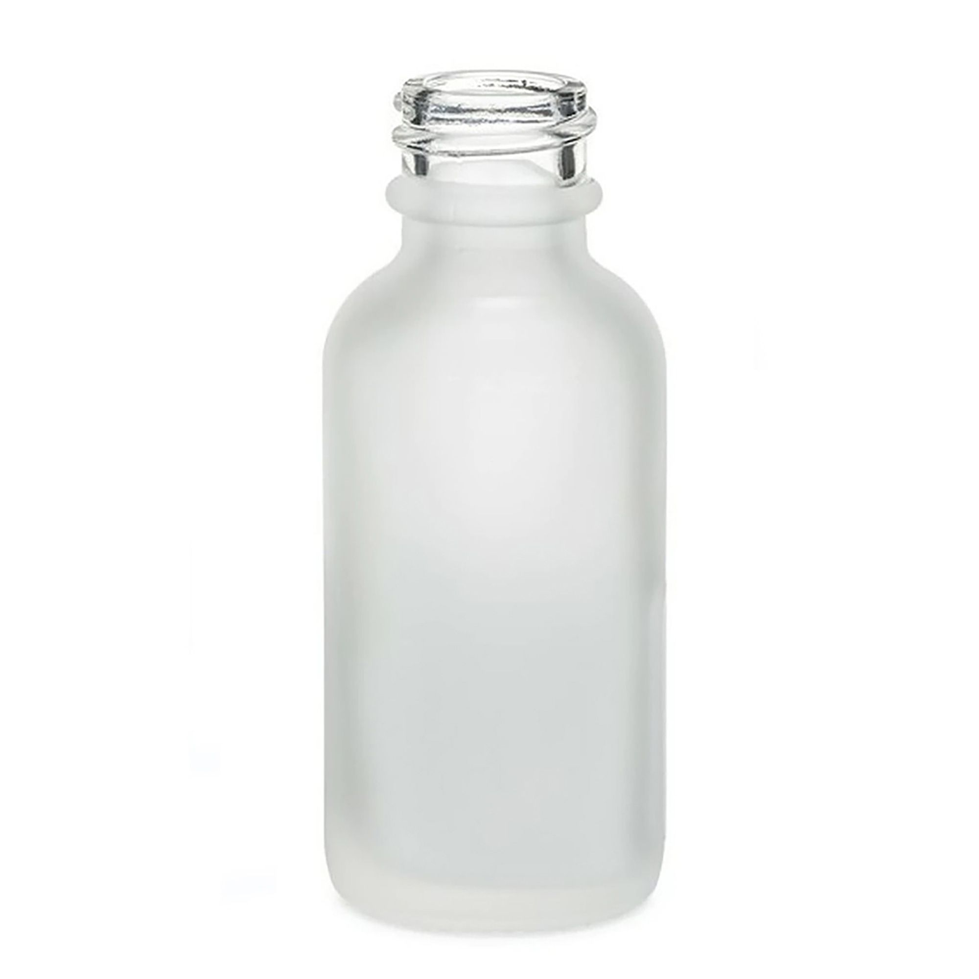 100ml бутилка с капкомер от мъглено бяло стъкло - без капачка