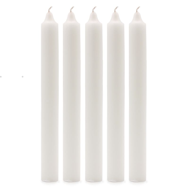 Velas a Granel de Color Sólido - Blanco Rústico - Paquete de 10