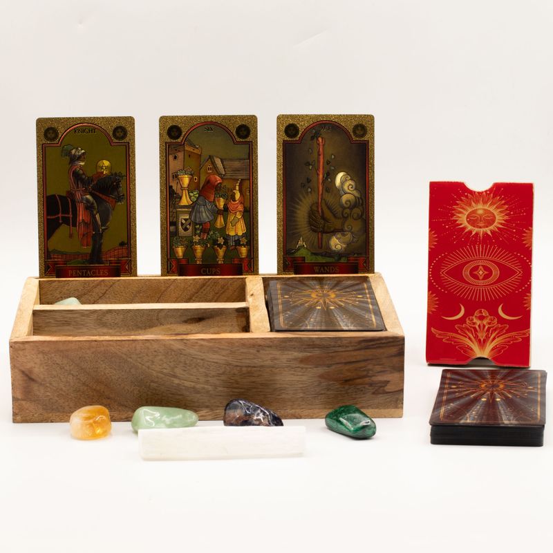 Three Section Card Box with Card Holder