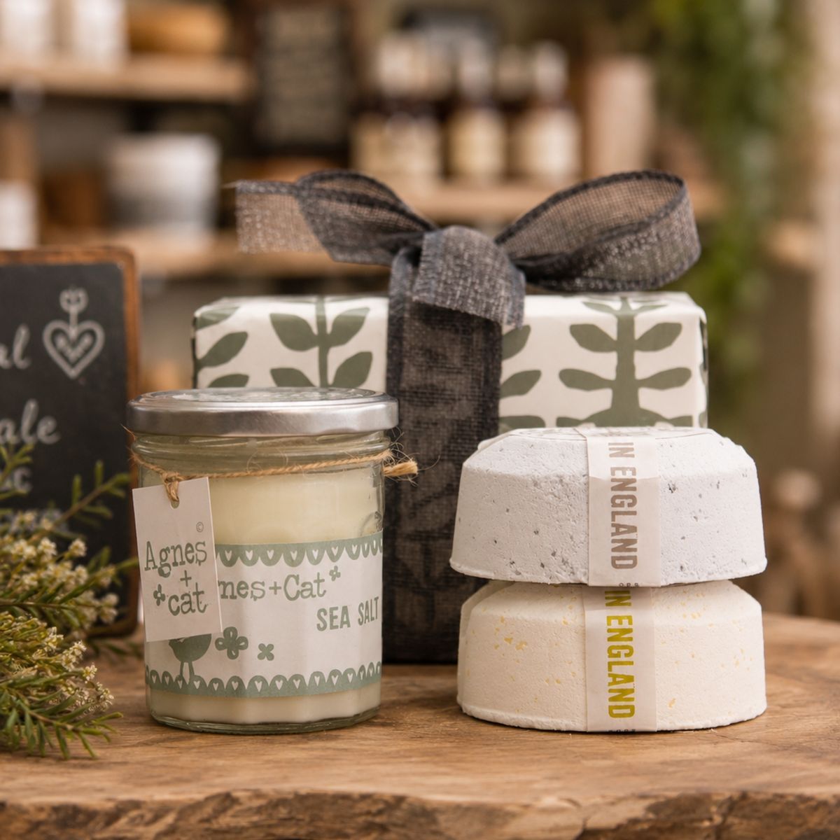 Coffret Cadeaux Agnes&Cat Bougie et Bombes de Bain