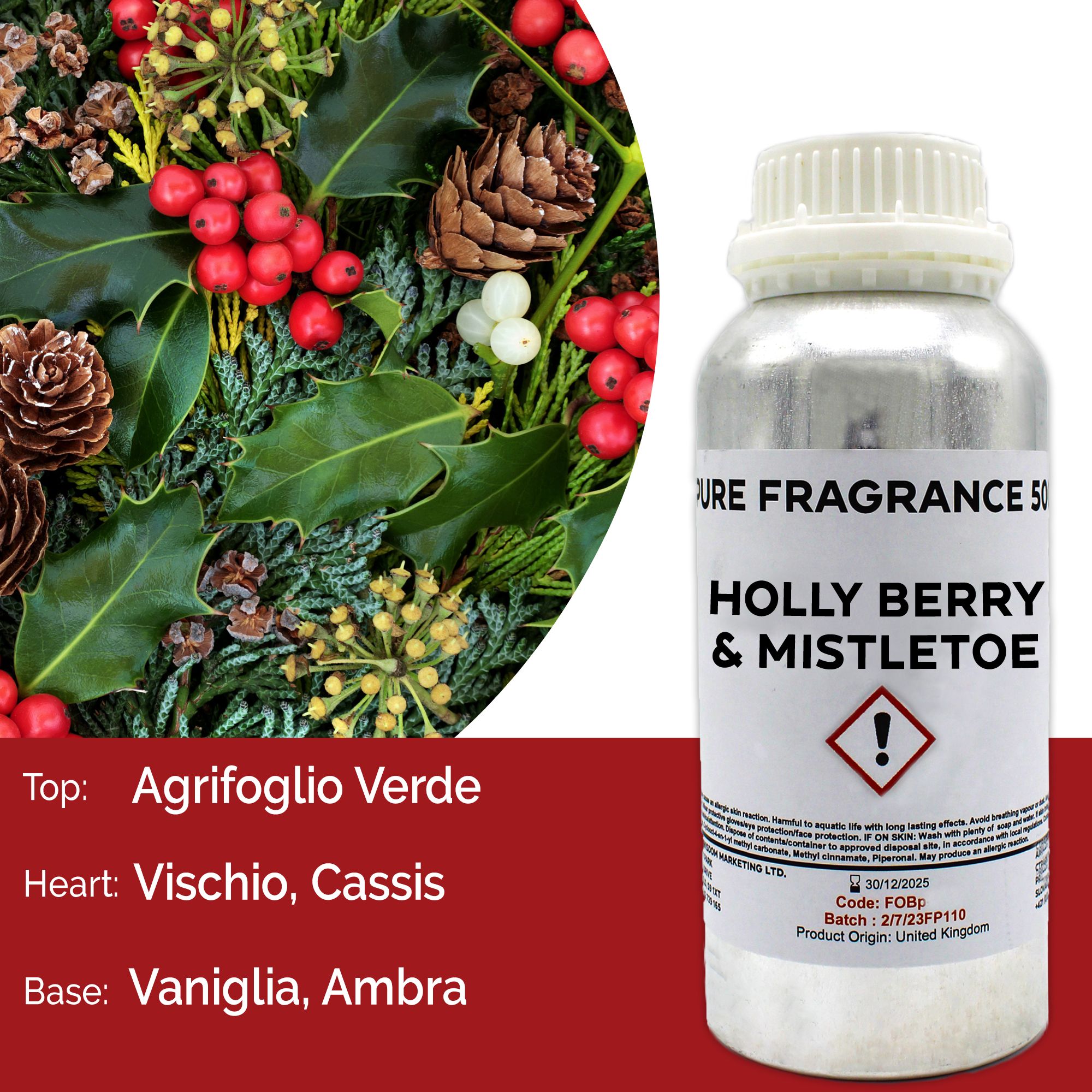 Fragranza Pura 500g - Bacche di Agrifoglio & Vischio