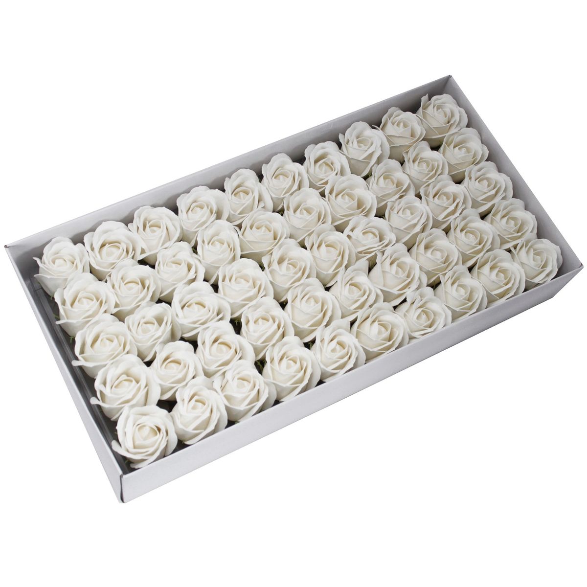Flor decorativa para trabalhos manuais, tamanho médio - Branca
