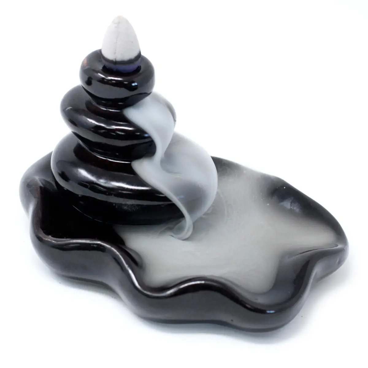 Back Flow Incense Burner - Large Pebbles into Pool — Incense · GlowDuty apothecary
