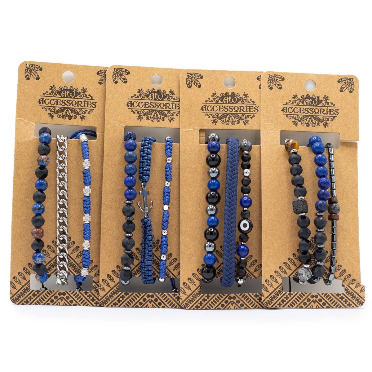 Conjunto de pulseiras para homem - Med Conjunto Blues