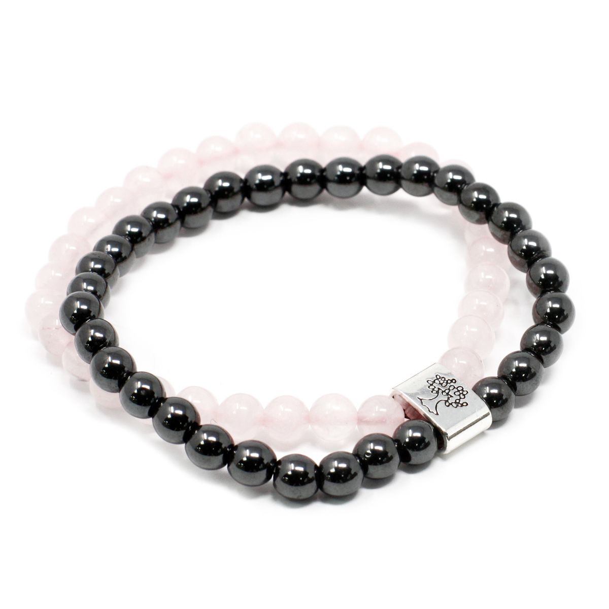 Pulseira de Pedras Preciosas Magnéticas - Quartzo Rosa