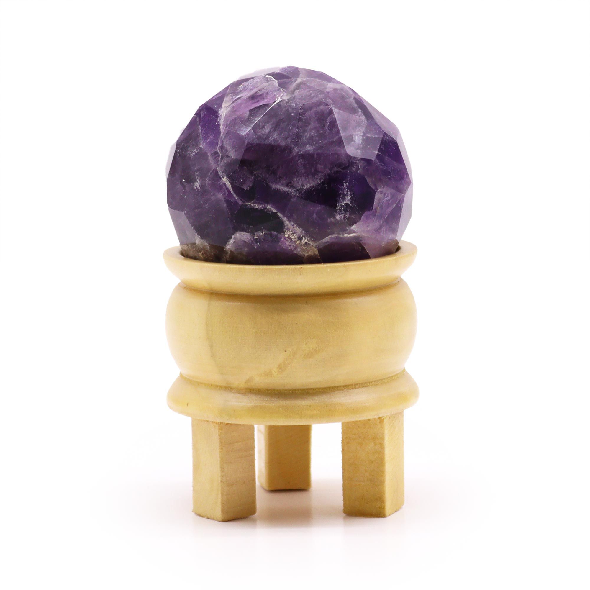 Bola Curativa de Piedras Preciosas y soporte - Cuarzo rosa