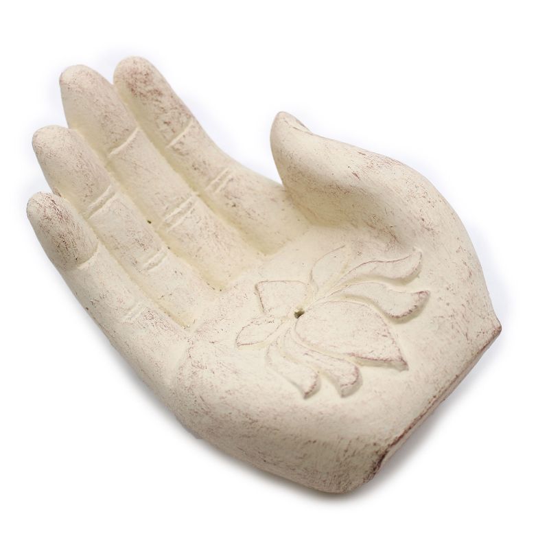 Main Porte-Encens - Lotus (Blanc)