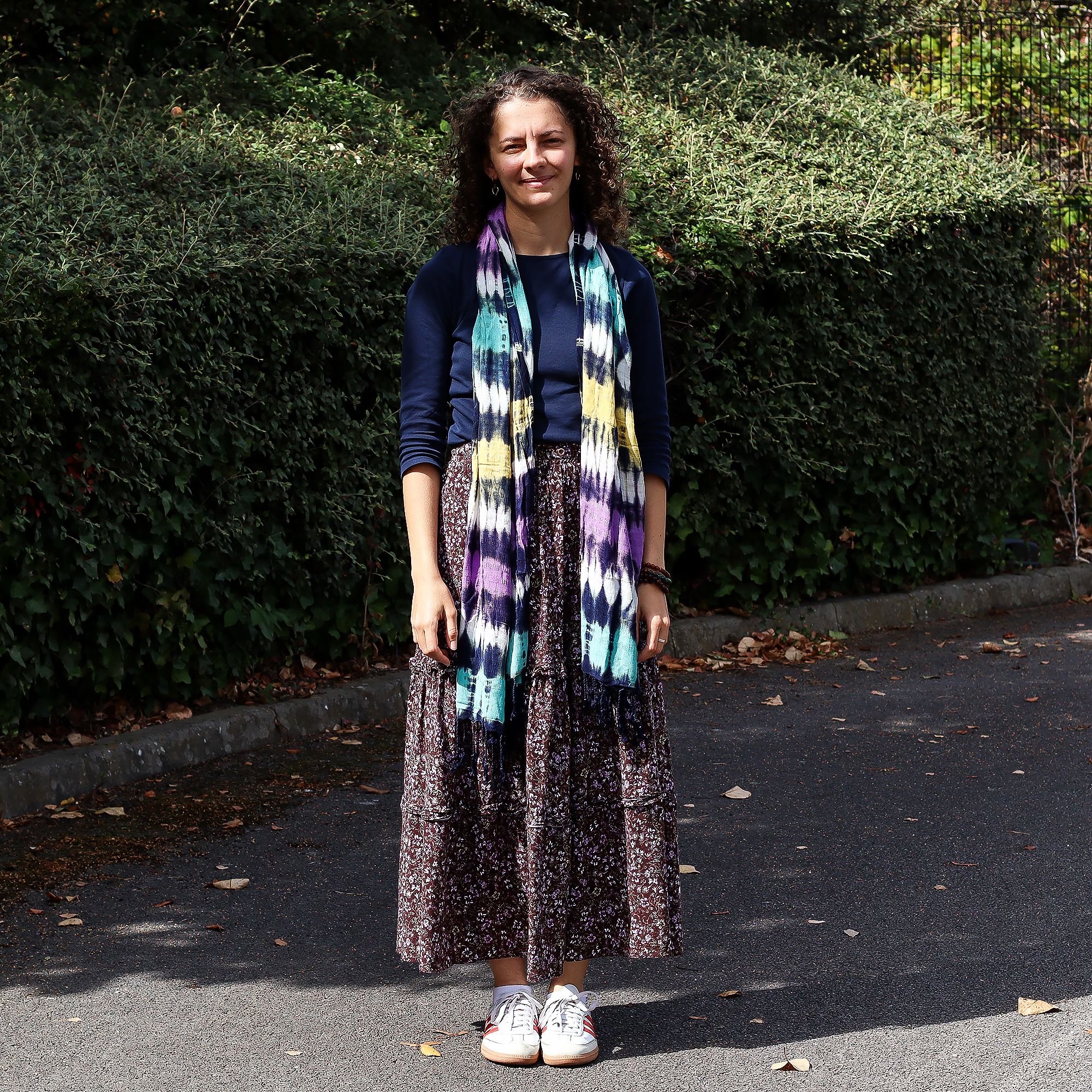 Boho Java Art Stole/Scarf - Multi Stripes - 62x200cm