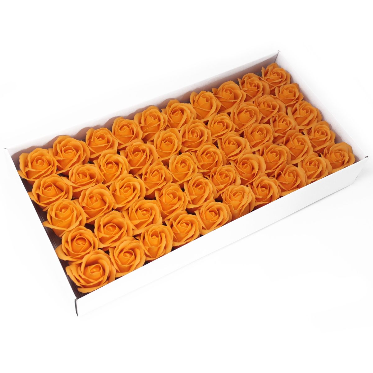 Flor decorativa para artesanato, tamanho médio - laranja