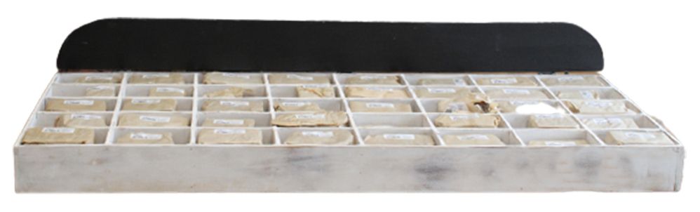 Lettres et Chiffres Rustique en Écorce - Présentoir de Démarrage 40 x 12 Petit 7cm