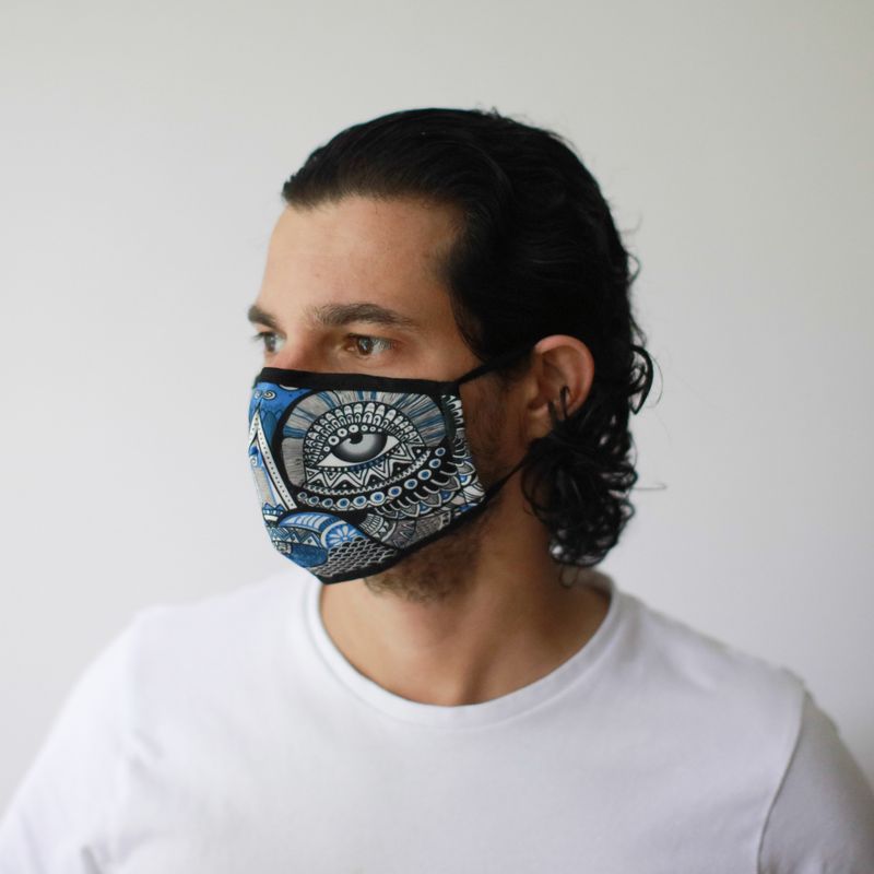 Masques Personnalisés en Tissu Adulte - Chouette Mystique