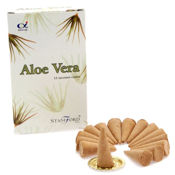 Conos de incenso de Aloe Vera