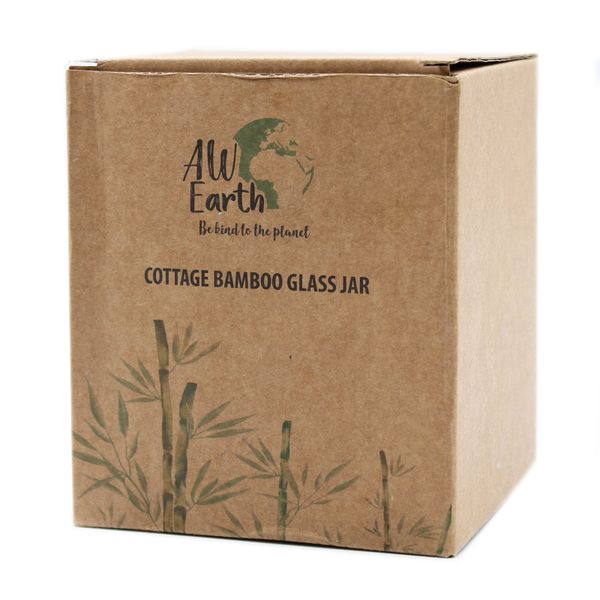 Bocal en Verre Couvercle Bambou - 10cm