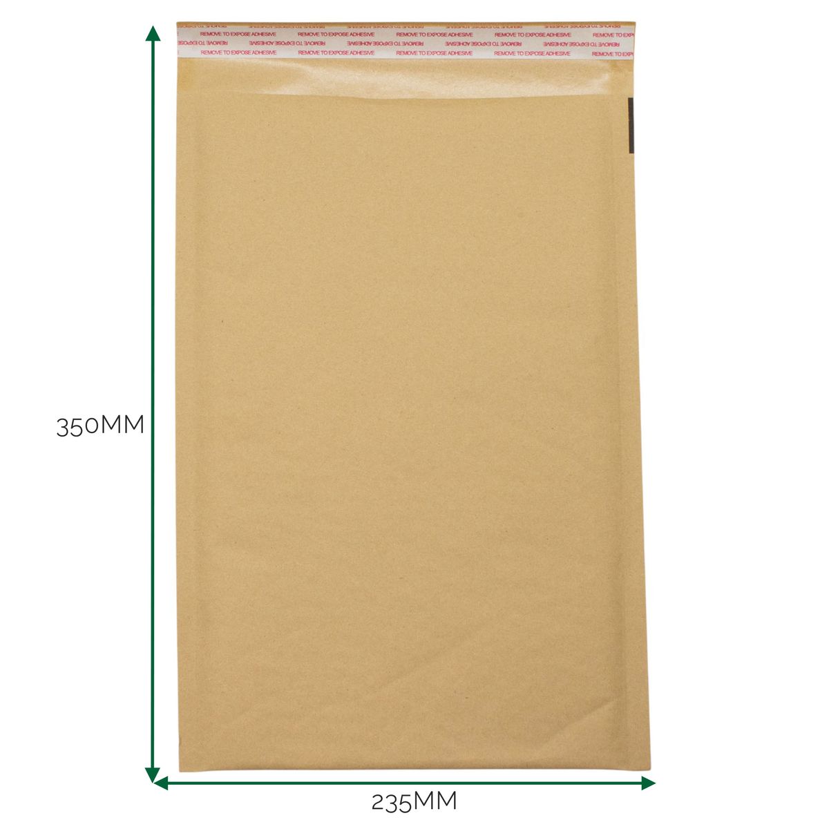 Envelope acolchoado com bolhas de papel Kraft (235x350+40 mm)