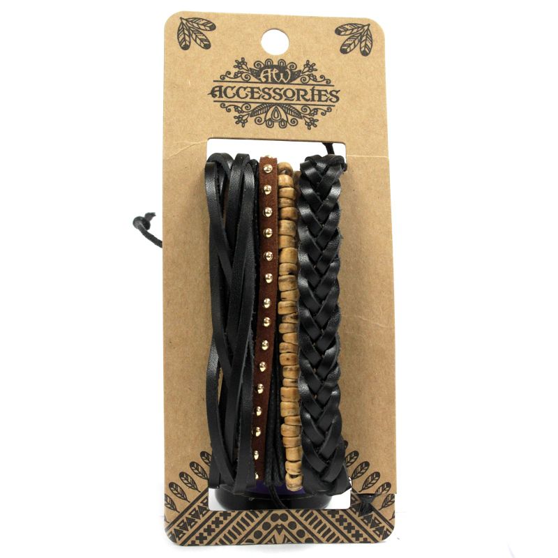 Set de Bracelet pour Homme - Noir (assortis)