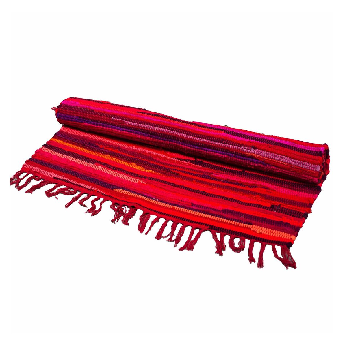 Tapete de trapo grande - 150x90 cm - qualidade premium - Rosas chocantes