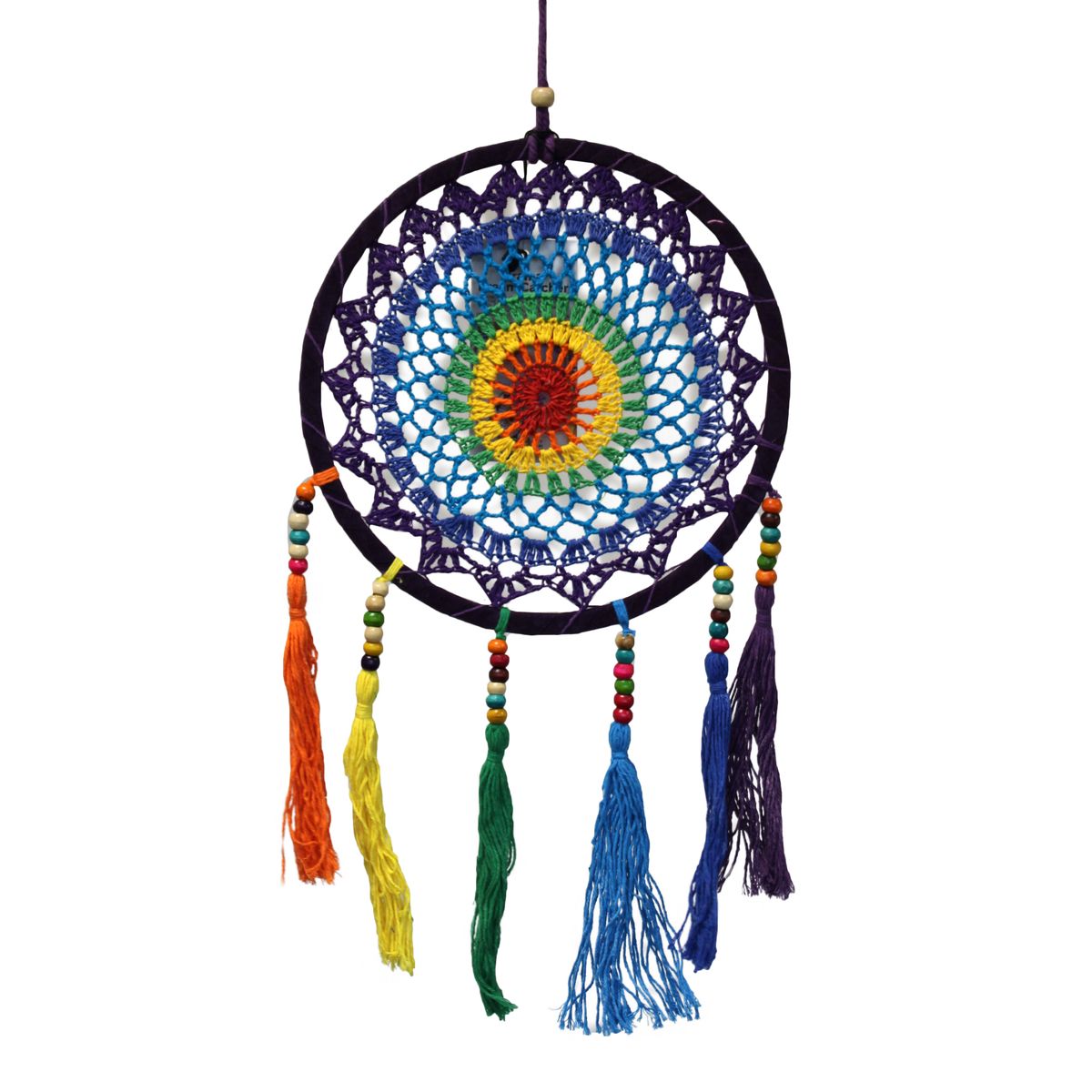 Apanhador de Sonhos Pequeno (22x56 cm) - Vivid Rainbow