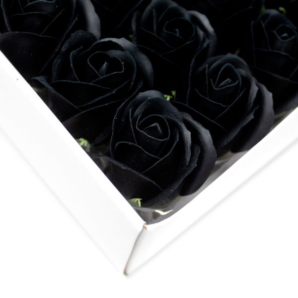 Roses de Savon  pour Bouquet- Medium/Noir