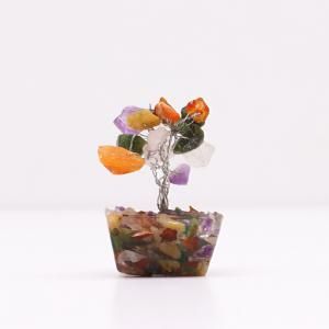 Mini Árboles de Piedras Preciosas sobre base de orgonita