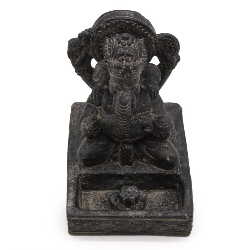 Brûleur d'Encens Ganesh Fengshui (Noir Antique)