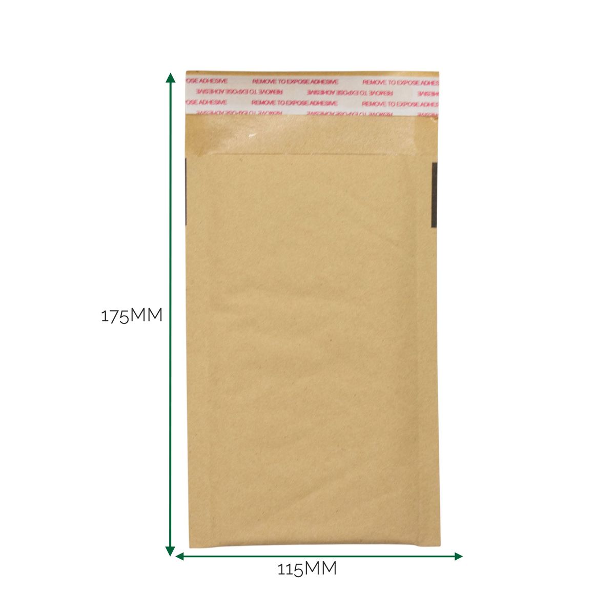 Envelope kraft acolchoado com bolhas (115x175+40 mm)