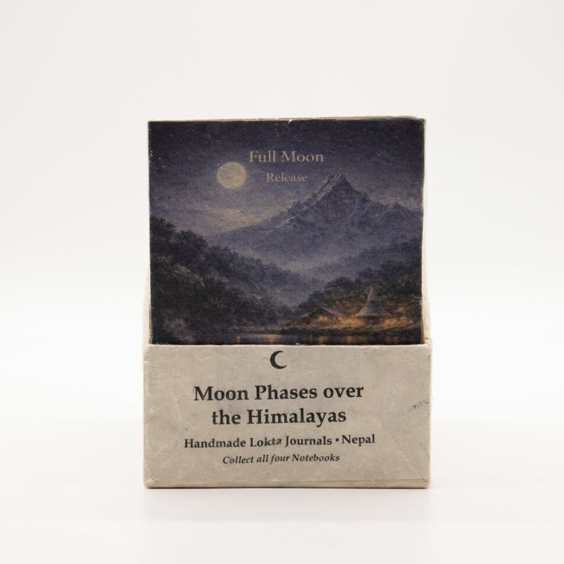 Med Mixed Mountain Moon Phase Notebooks - (12x8cm) - 40 leafs (3x4 assorted Des) - In Display Case