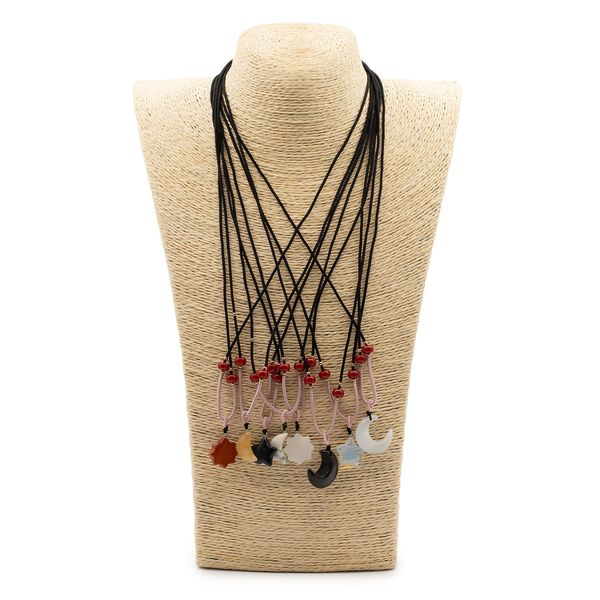 Colares de Corda com Pedras Peciosas - Coleção Celestial (sortidos)