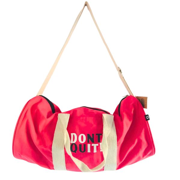 Sac de sport "Don't Quit"- Rose cerise
