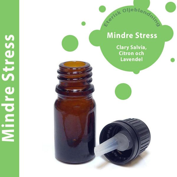 Mindre Stress Eterisk Oljeblandning 10ml - Utan Etikett