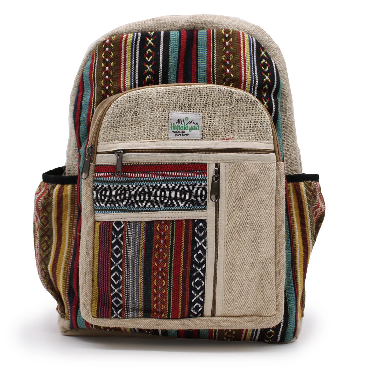 Mochila grande de cânhamo - Estilo fechos retos