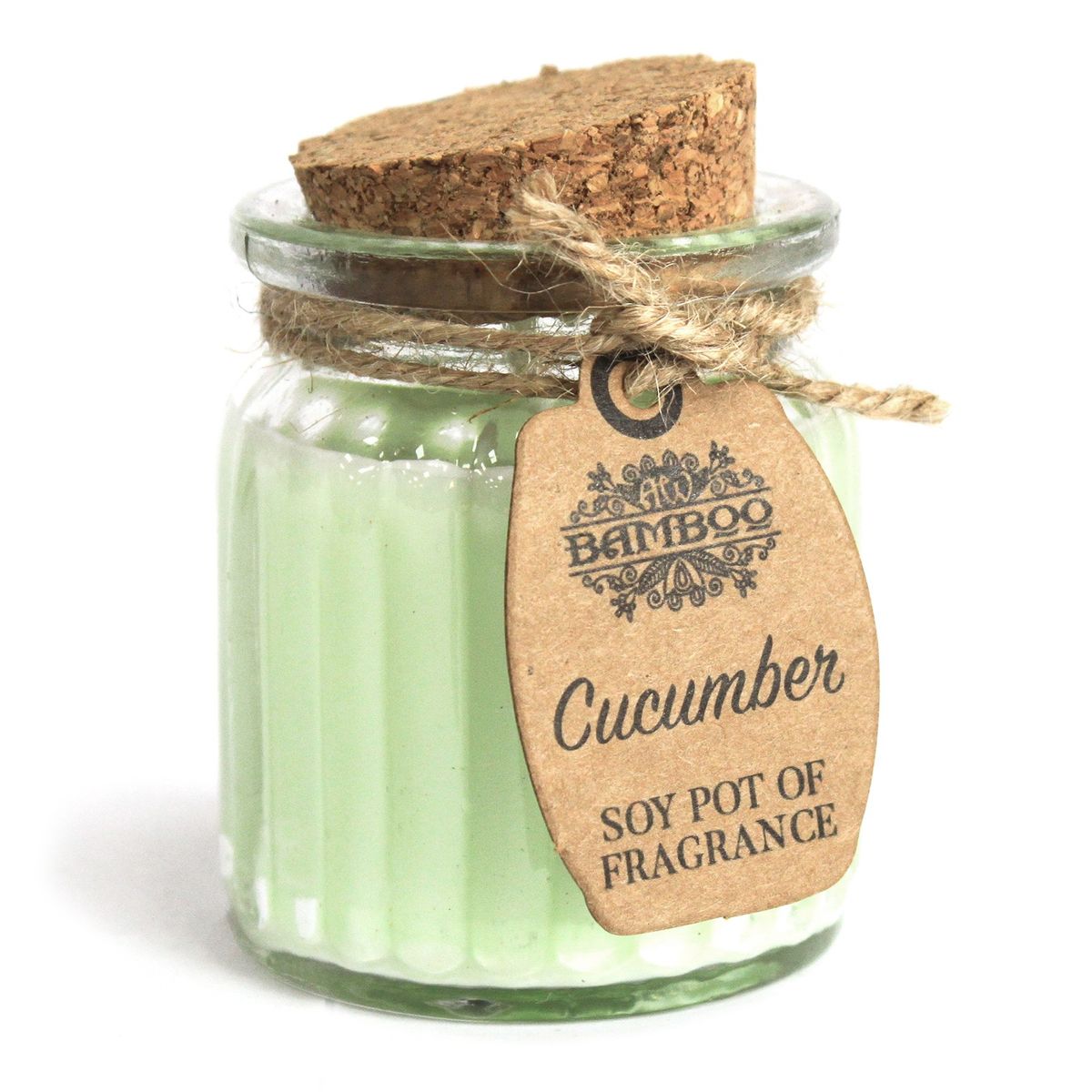 Vela de cera de soja em frasco - Pepino