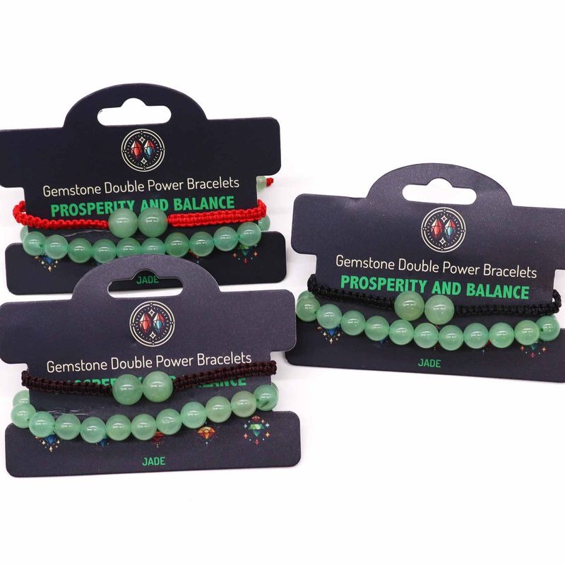 Bracelets de pierres à double pouvoir - Jade