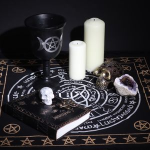 Mantel de altar esotérico con flecos