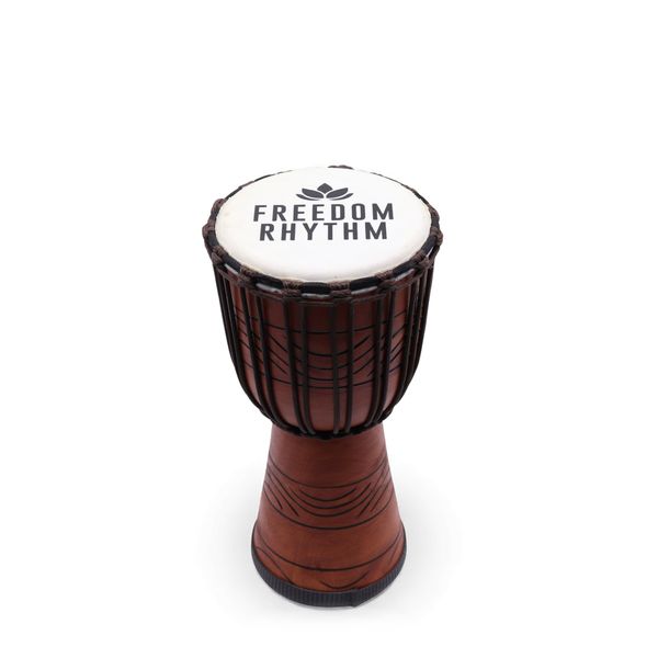 Tambor Djembe Pro Mediano - Ritmo de Libertad (alto) - 40 cm (18 cm de diámetro)