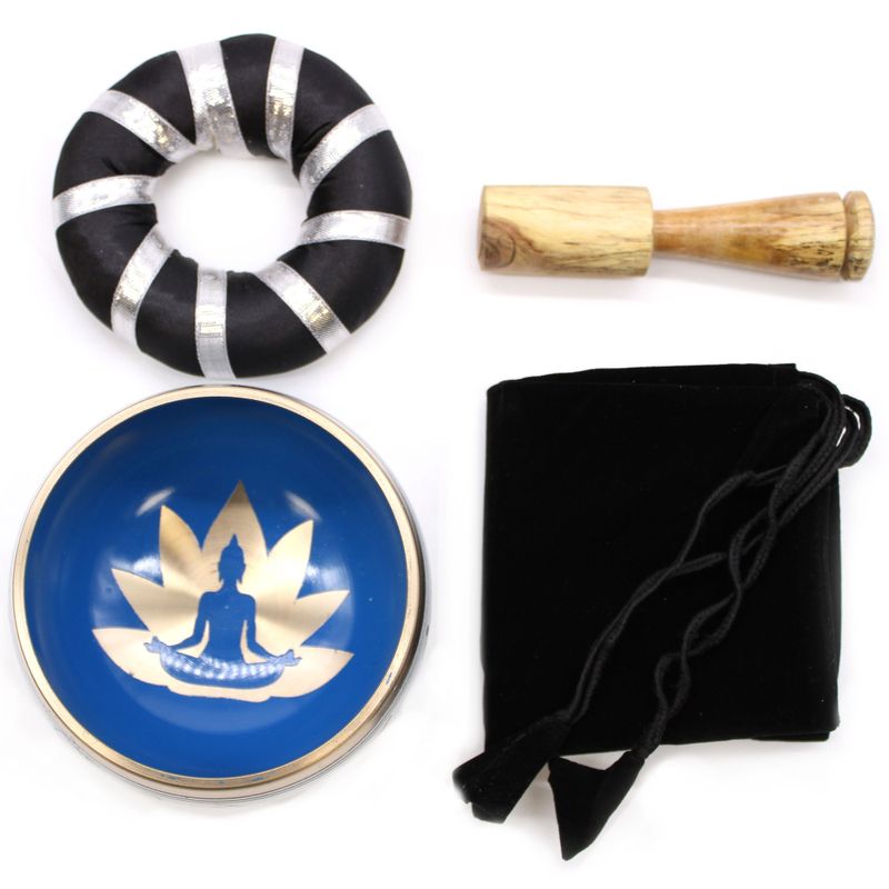 Yoga Moves Klangschalen-Set – Weiß/Blau 10,7 cm
