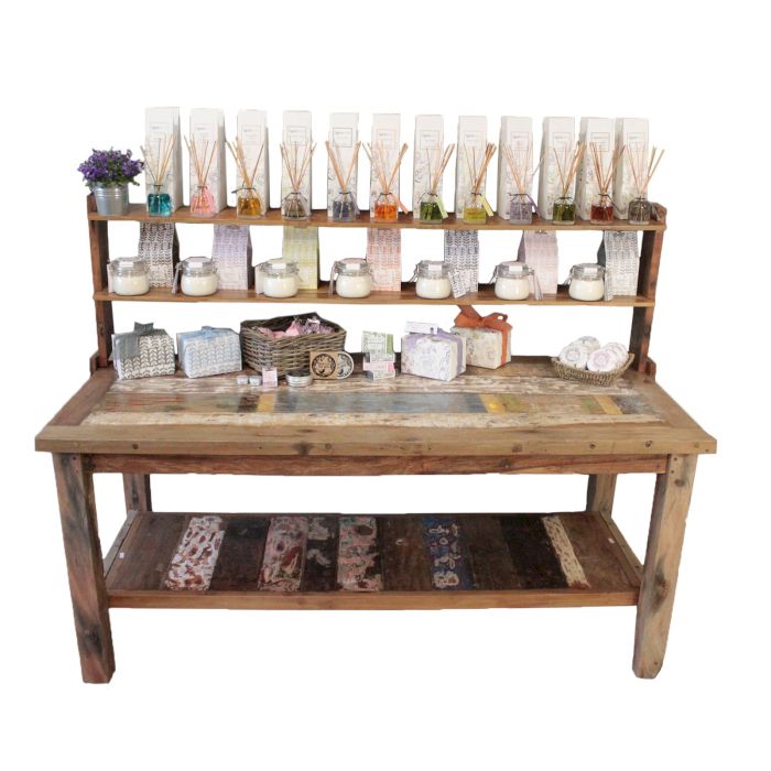 1.8m Standard Table with Top Shelf - Versatile & Sturdy 180cm Workspace Dining Event Workshop