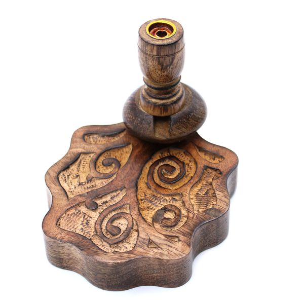 Petit Brûleur à reflux en bois de manguier - Arbre de Vie
