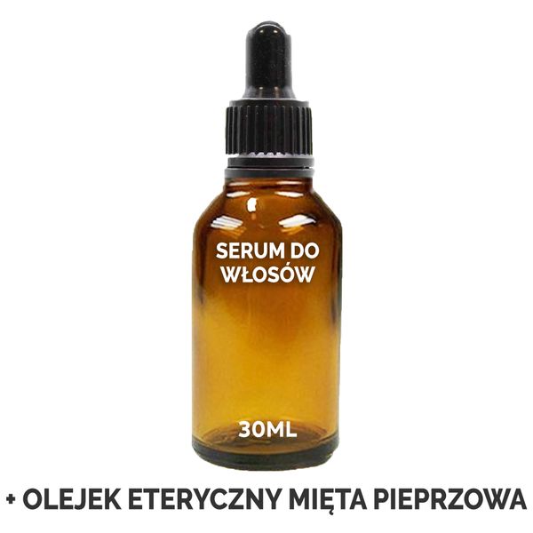 Organiczne Serum do Włosów 30 ml - Mięta Pieprzowa - BEZ ETYKIETY