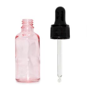 30ml Sticlă Roz cu Pipetă - Cu Pipetă Neagră